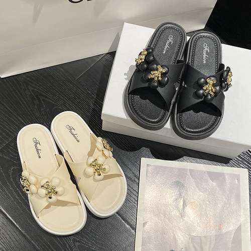 Fashion Slippers Women Summer Outdoor New Fashionable Beach Anti-Slip Versatile Flip Flops 