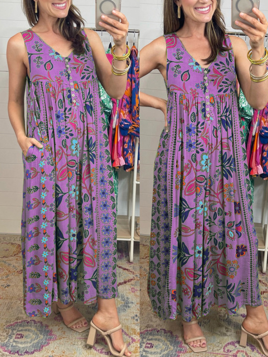 Women's Daily Street Vintage Style Flower Full Length Jumpsuits display picture 12