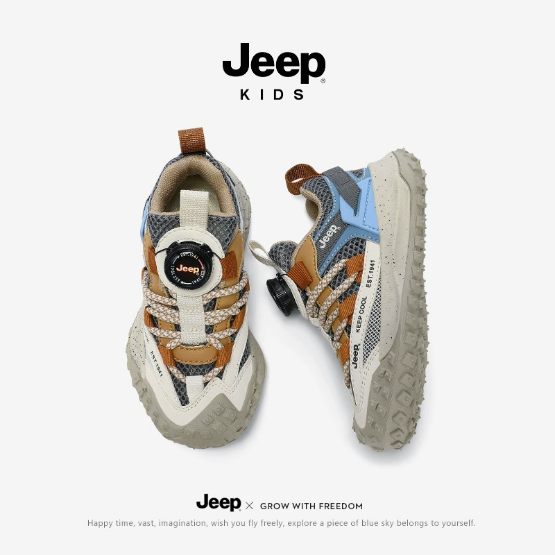 Детские спортивные кеды Jeep, летние сетчатые дышащие походные кроссовки, одинарная сетка, уличные повседневные спортивные кроссовки, женские беговые кроссовки