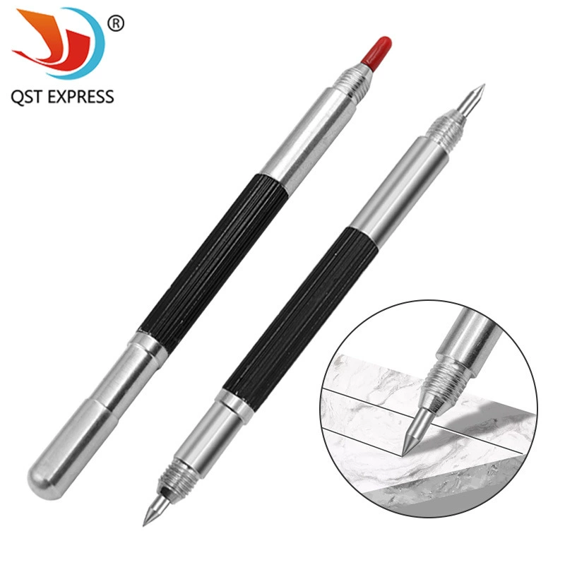 Ручка для гравировки плитки по дереву стеклянная керамическая ручка с двойной головкой маркер для керамической плитки из металлического сплава