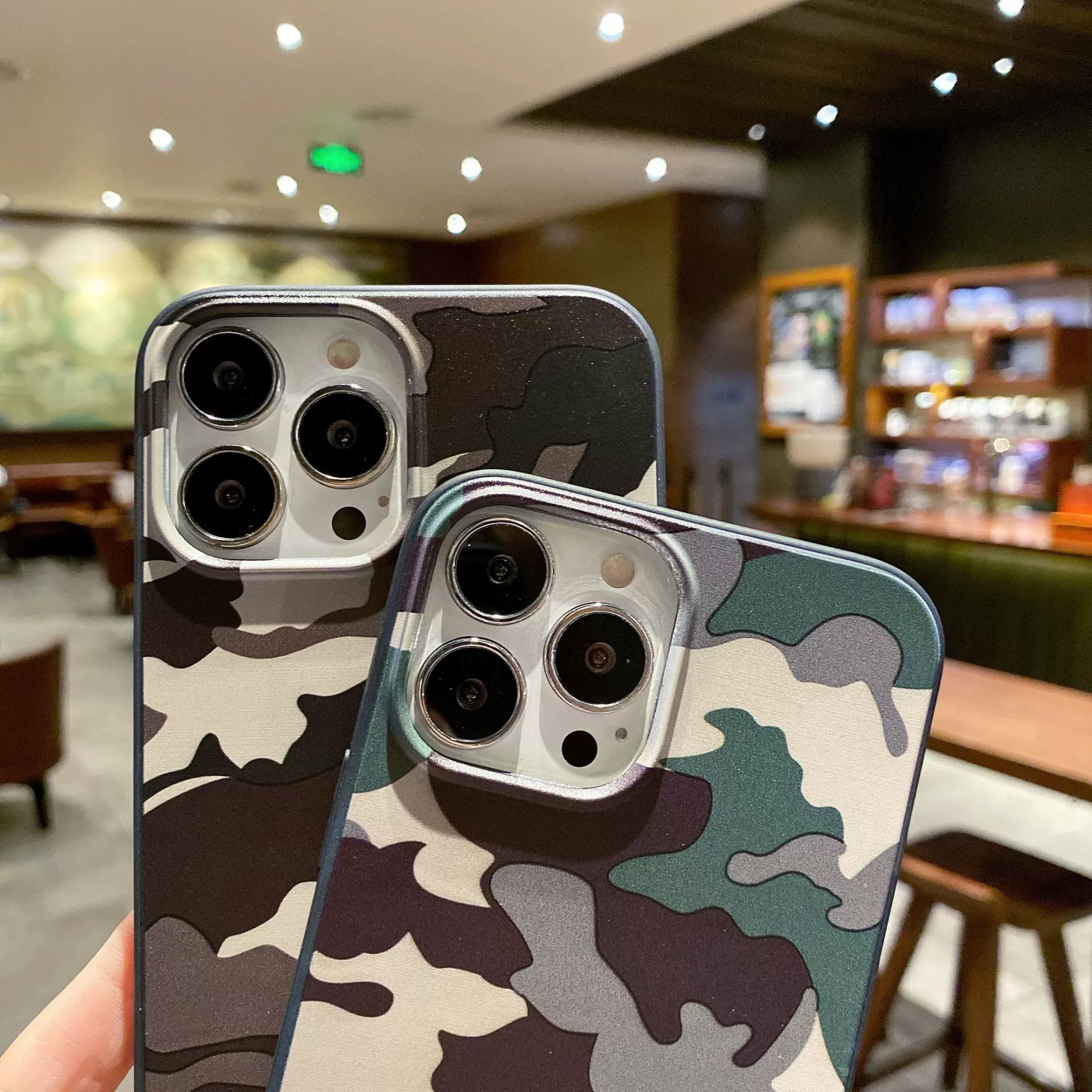 Защитный силиконовый чехол для iPhone 13 в камуфляжном рисунке, окрашенный корпус
