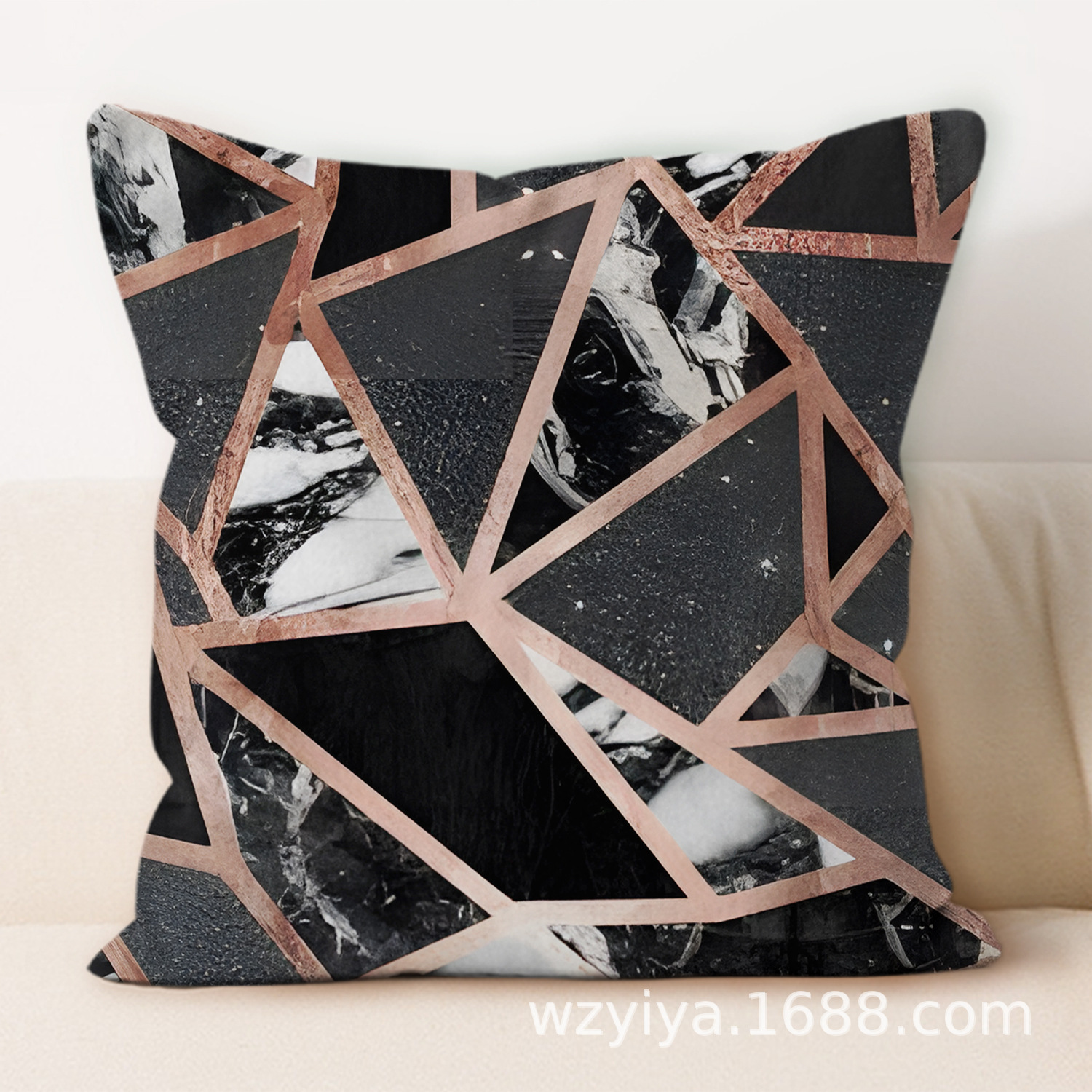 Amazon venta caliente cojín de mármol almohada moderna minimalista geométrica para el hogar sofá cojín almohada