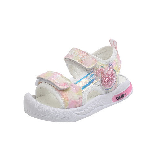 Girls Baotou Sandals  Summer New Lightweight Baby Casual Sandals Beach Shoes Baby Soft Soled Toddler Shoes