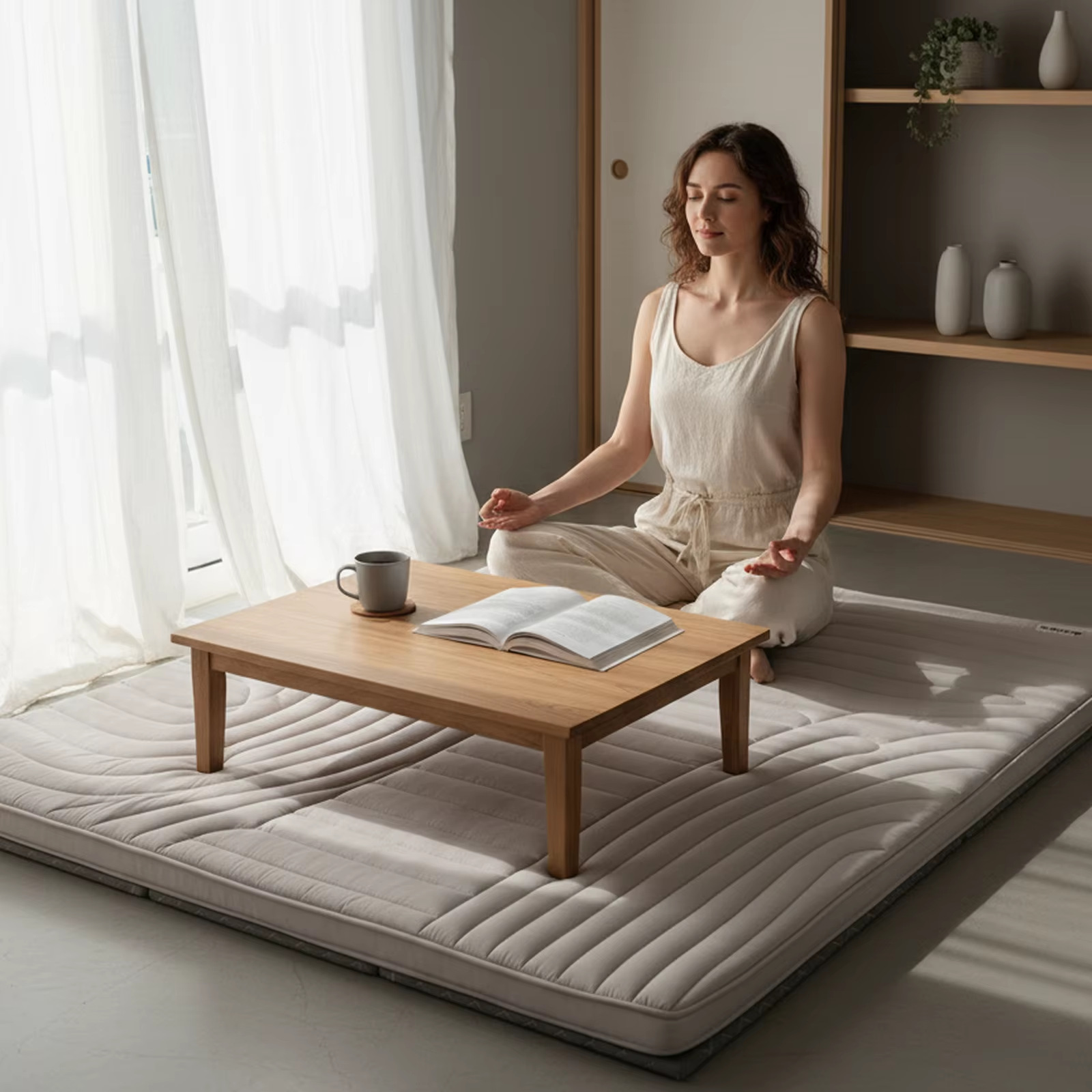 Amazon Tatami Sleeping Mat Cotton Japanese Floor Futon Mattress Living Room Mat Soft Mattress Factory Customized