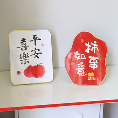 平安喜樂擺件桌面裝飾字牌文字玄關櫃臥室客廳擺件裝飾品相框批發