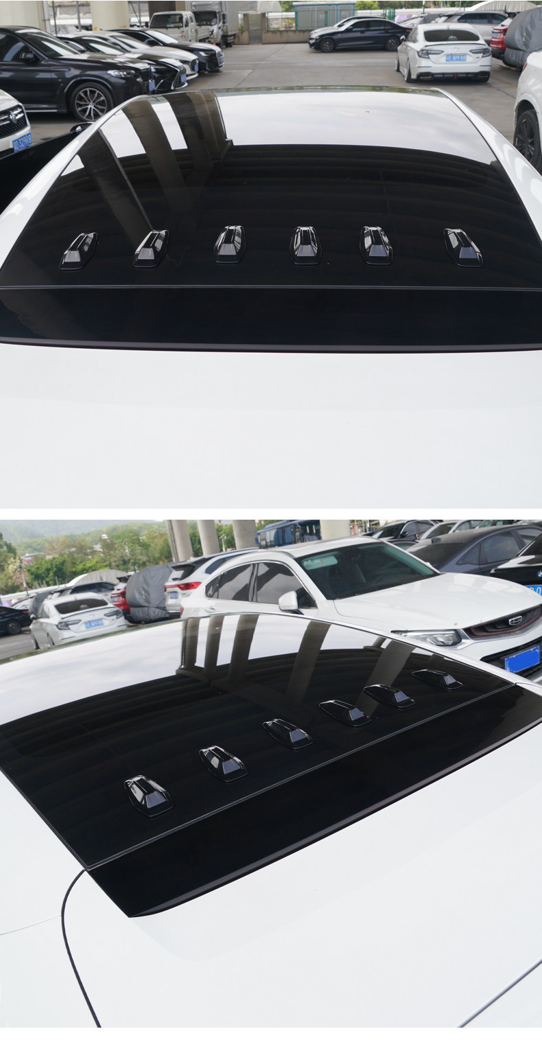 Car Shark Fin Personalized Decorative Antenna Modification Universal Roof Small Tail Wing Body Carbon Fiber Texture Spoiler Car Accessories