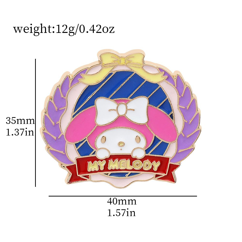 Venta caliente cien Sanrio serie de metal broche de dibujos animados coolomi Yugui perro KT gato todo-fósforo de moda insignia