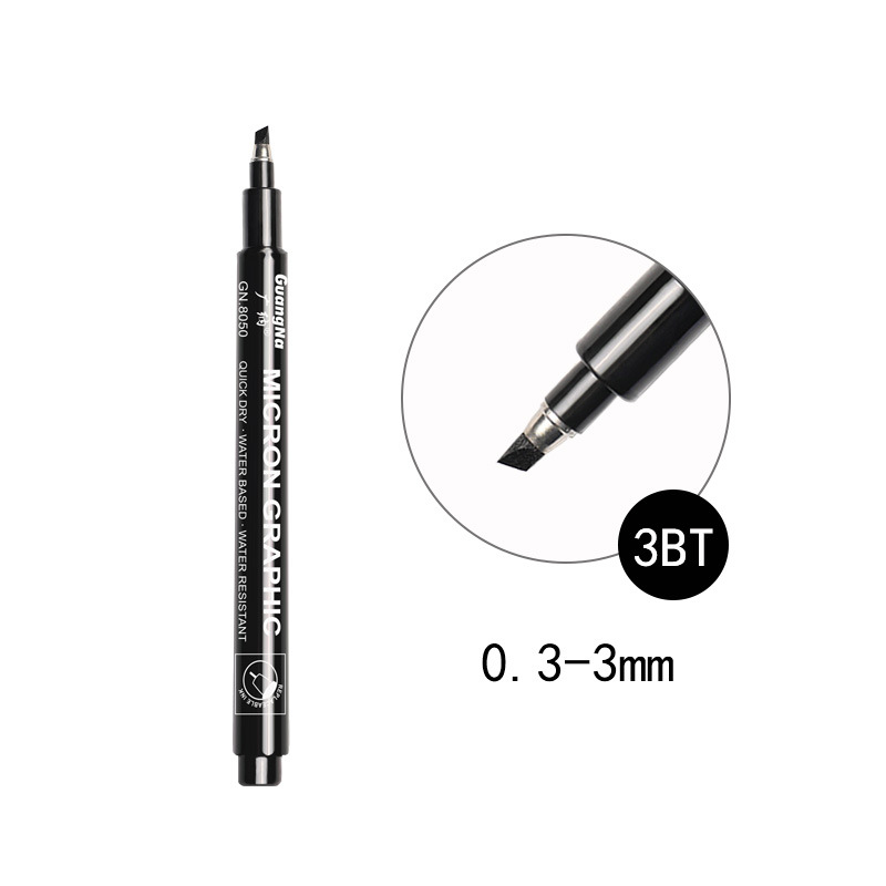 Guangna 8050 aguja pluma arte gancho pluma 15 tipos de línea boceto bosquejo contorno pluma negro anime bosquejo pluma