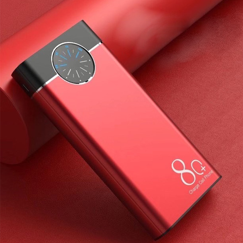 Fabricantes de suministro de gran capacidad portátil al aire libre fuente de alimentación móvil ligera y delgada 20000 mAh pantalla digital con lámpara LED en stock