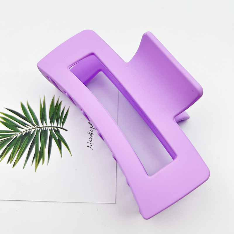 Cruzando la frontera 10,5 cm cuadrado gran clip de agarre fruta floral elegante en la parte posterior de la cabeza horquilla de la placa horquilla de tiburón tocado de agarre para el cabello