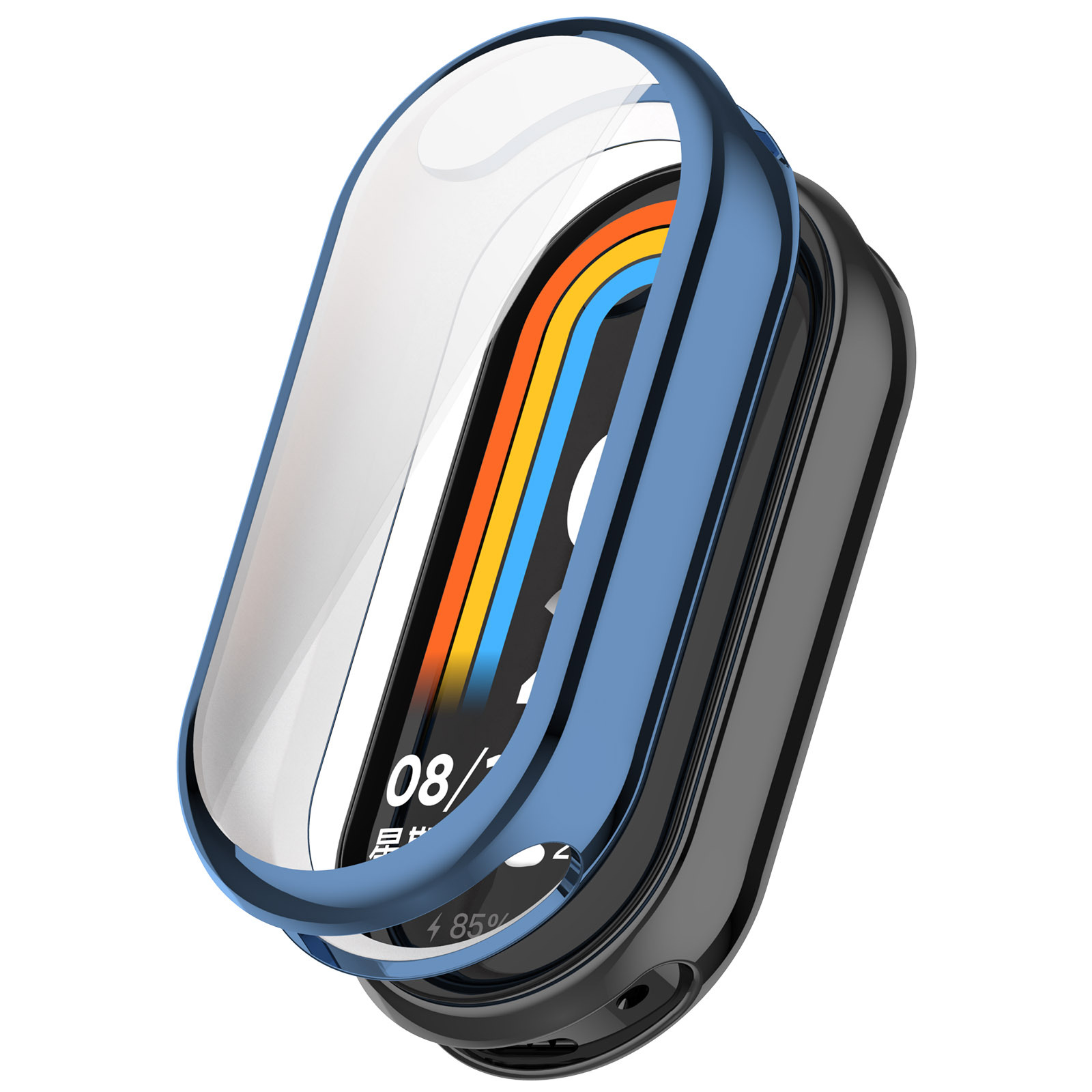 Funda protectora de TPU galvanizada todo incluido, adecuada para Xiaomi Mi Band 9 y 10, versión Mi Band 8 con NFC, cubierta protectora de goma suave.