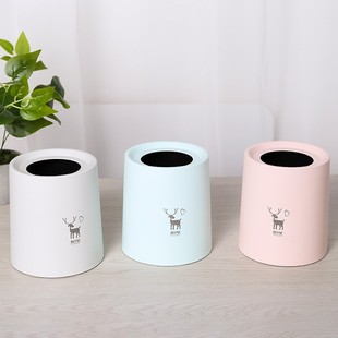 Household Living Room High Beauty Value Large Capacity Office Bedroom Storage Barrel Simple Toilet Trash Bin