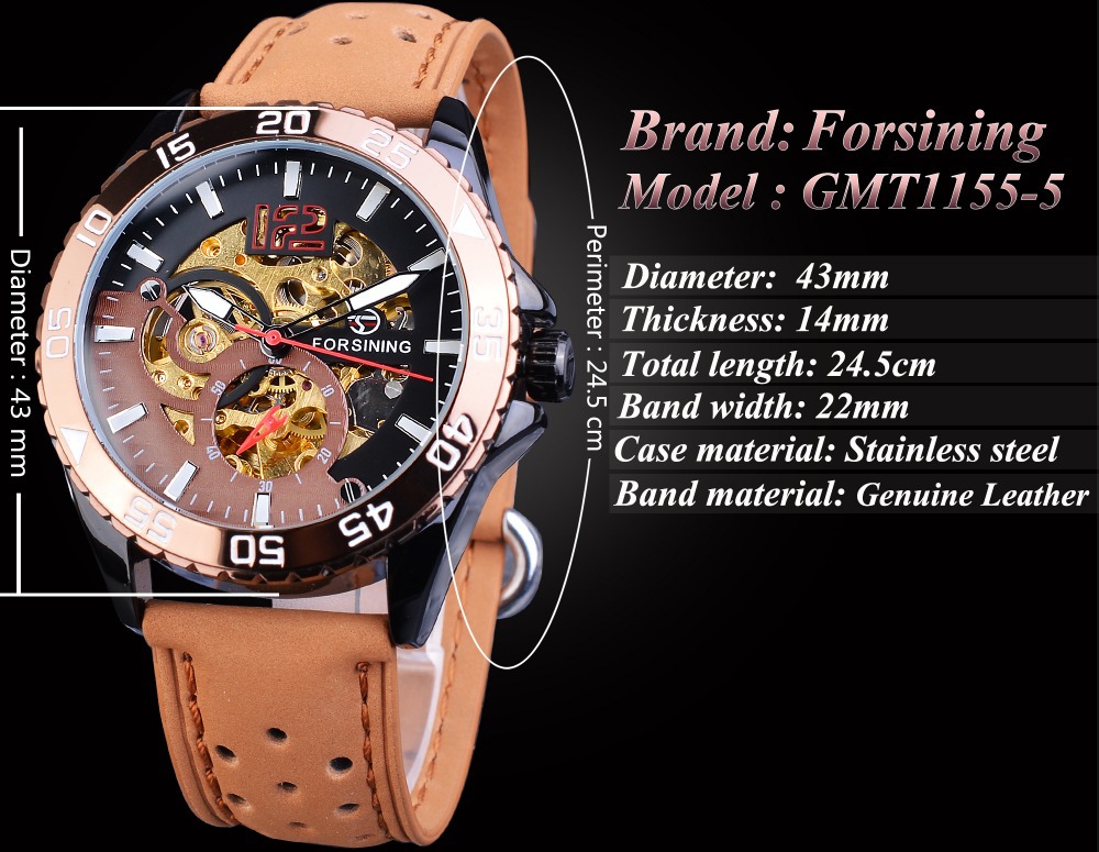 Men's Automatic Mechanical Watch With Hollow Dial Leather Strap_voghion.com