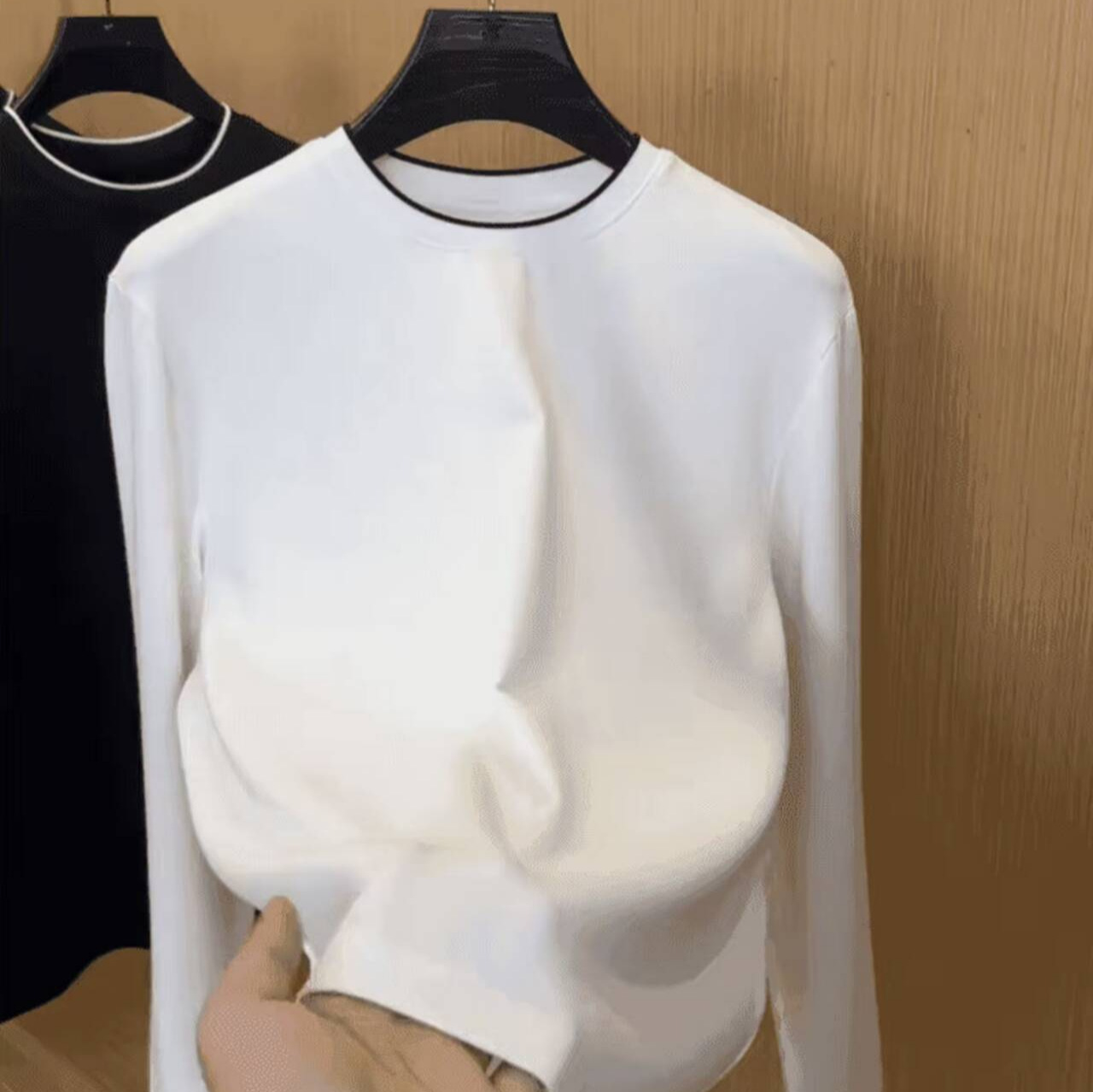 Men's Normcore Long-Sleeved T-Shirt Autumn and Winter Men's Bottoming Shirt Round Neck Fashion Versatile Business Casual Men's Sweatshirt