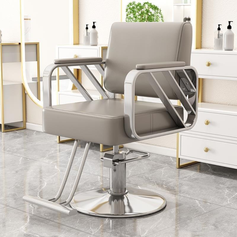 Fabricante al por mayor elevable silla de cabello giratoria salón de cabello de acero inoxidable taburetes de corte de pelo teñido silla de cabello