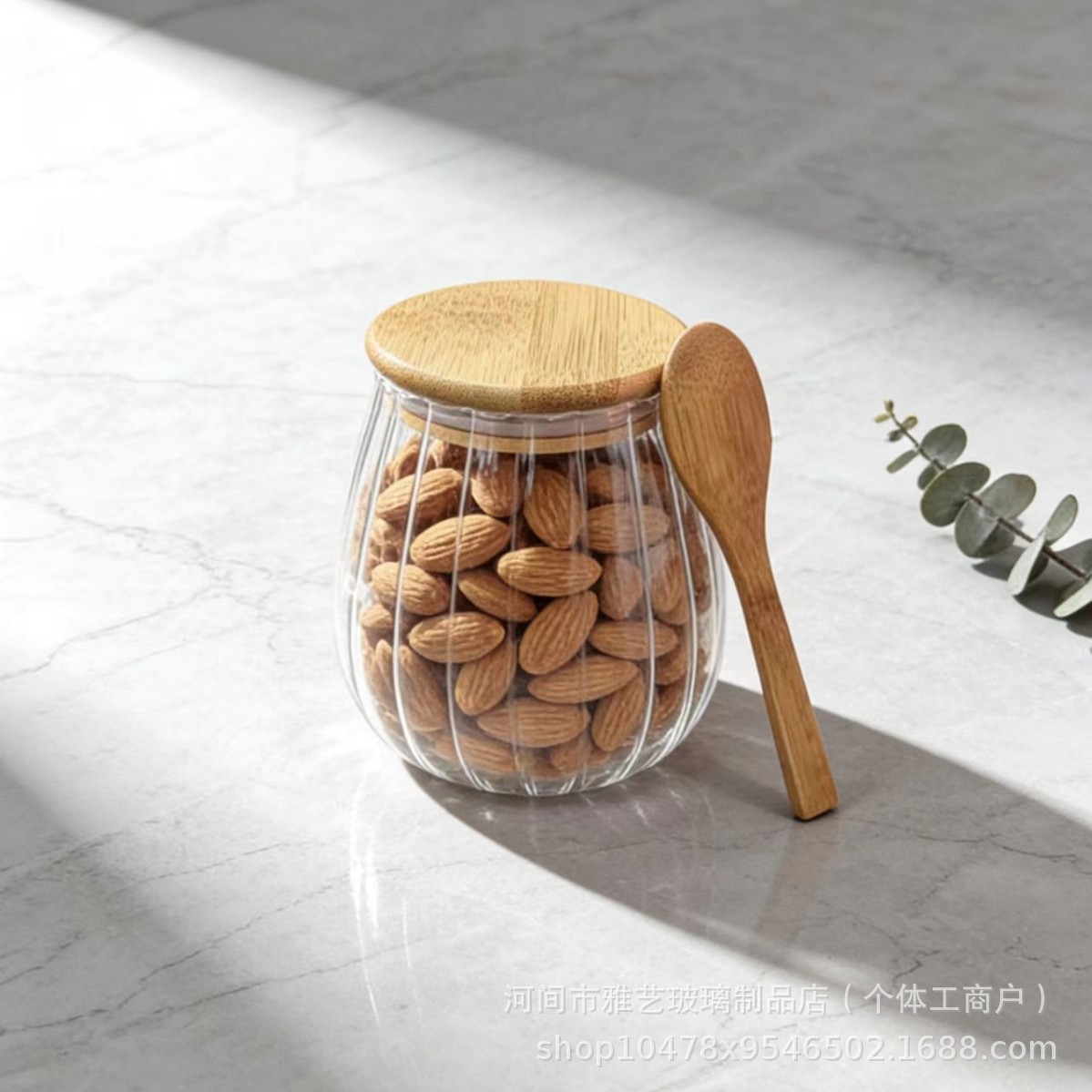 Instantáneo de alto contenido de borosilicato de vidrio con cucharas de granos de té sellado tanque de almacenamiento de vidrio transparente de varias especificaciones image 14