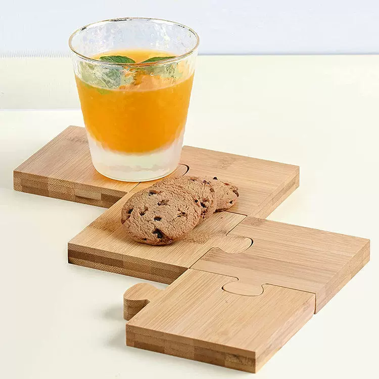 Бамбуковая подставка Бытовая Гостиная бамбуковая чашка для чая костюм коврик столовая водонепроницаемый утолщенный простой коврик-головоломка