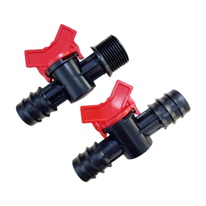 Válvula de Bola Recta para Tubo PE 25mm 3/4 de POM Resistente al Sol