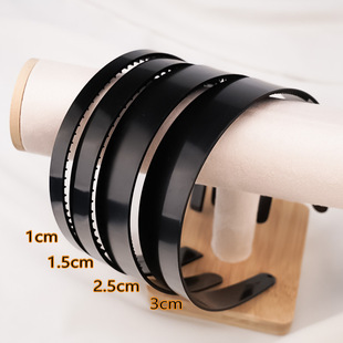 Black Plastic Headband Base Fittings Headband Hair Clamp Semi-finished Handmade Bow Hair Accessories Material Cloth