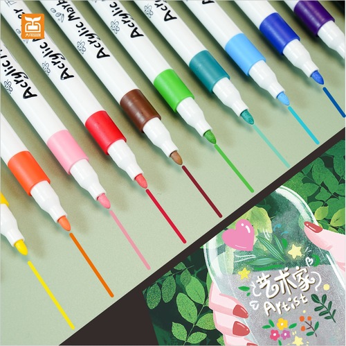 Water-based soft-head quick-drying waterproof, environmentally friendly and non-toxic 48/60 color children's diy graffiti painting set acrylic marker pen