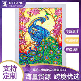 5d带框钻石画装饰画水晶贴画十字绣现代简约风ins风花卉圆钻手工