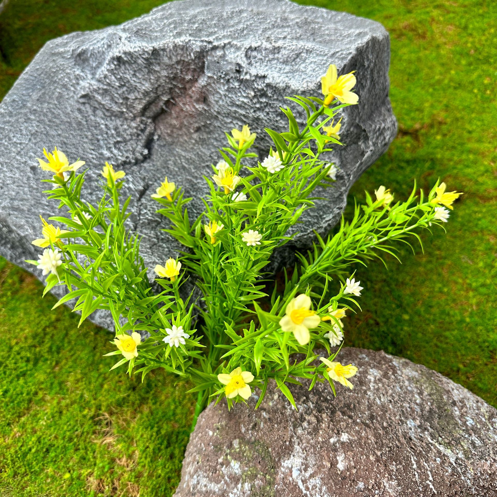 Flor artificial Gypsophila única flor falsa arreglo floral decoración estilo pastoral sala de estar patio decoración de mueble de TV