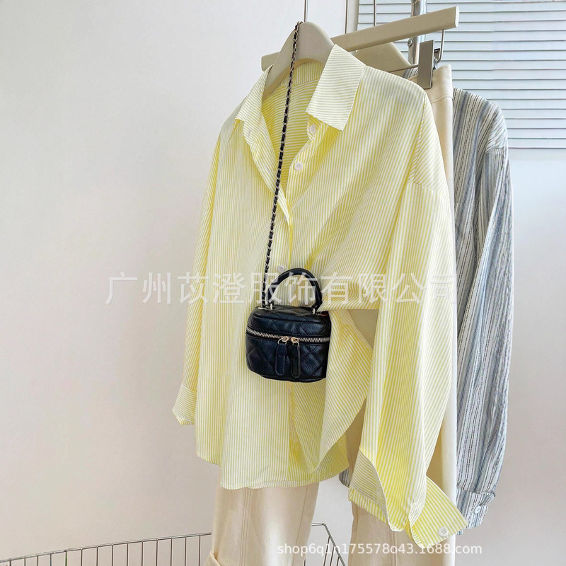 European and American 2025 Autumn New Long-Sleeved Shirt for Women, Designer Niche Jacket, Mid-Length Loose Top, European and American Style