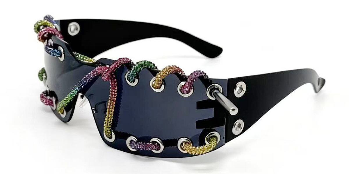 Cyberpunk Y2k Frameless Punk Sunglasses With Metal Rivet Details_voghion.com