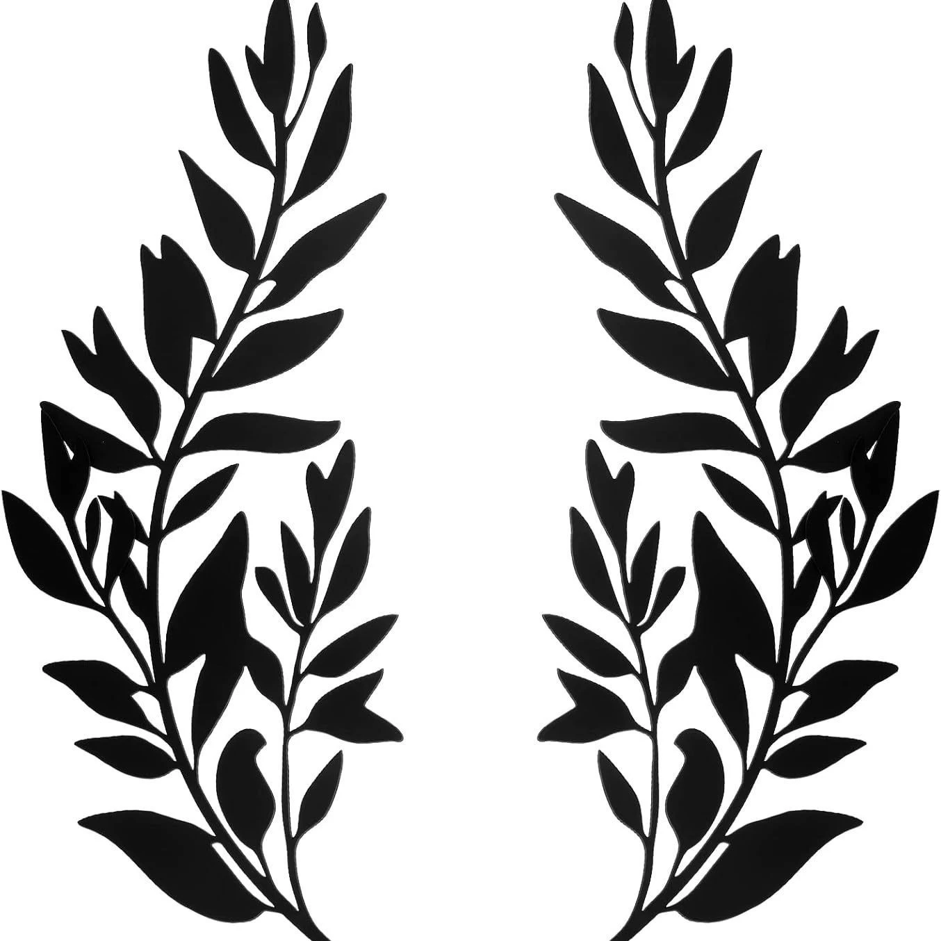 Настенное украшение из железа в виде листьев, в европейском и американском стиле, декоративные железные наклейки для стен, для бара, отеля, искусство.