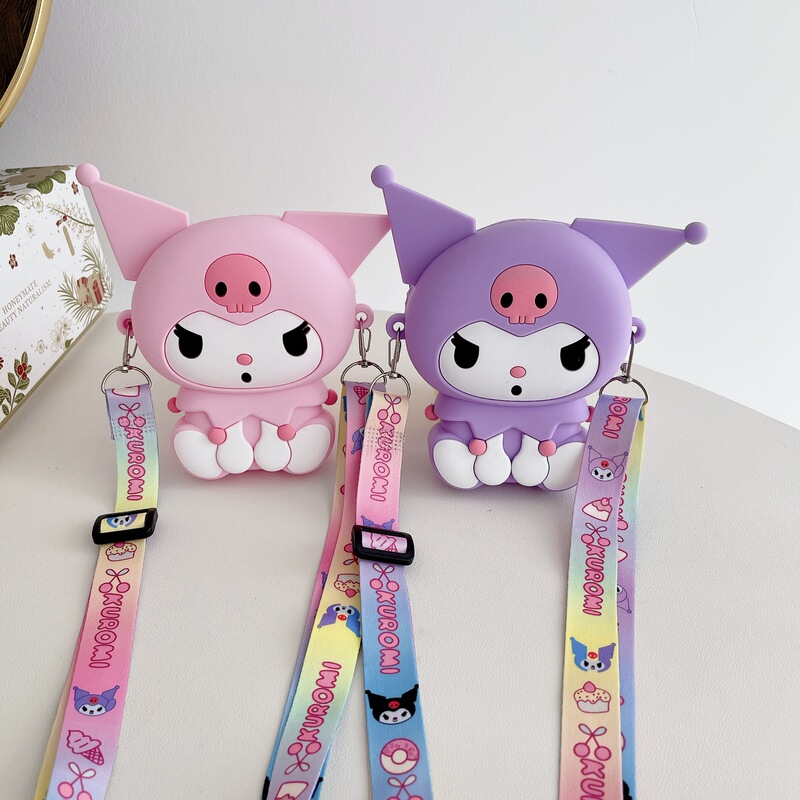 Cross-border Children's Kulomi Silicone Coin Purse Crossbody Bag Cute Pendant Key Bag Storage Purse Mini Bag