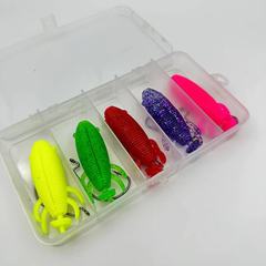 盒裝路亞軟餌打黑假餌浮水軟蟲雷蟲8cm/13g黑魚專殺曲柄鈎路亞餌