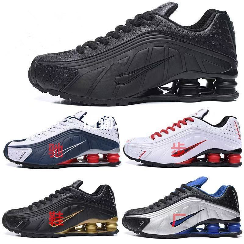 Cross-Border Men's Shox R4 Foreign Trade Air-Cushioned Shoes, Neymar Collaboration Colorful Air Cushion Shoes, Unisex Sports Running Shoes