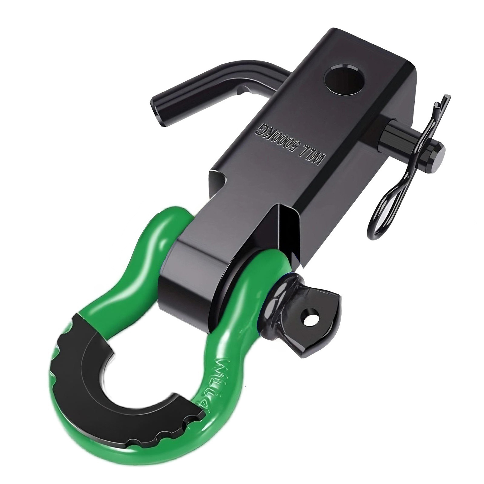 탄소강 2홀 검정색 암 + 녹색 걸쇠 + 핀