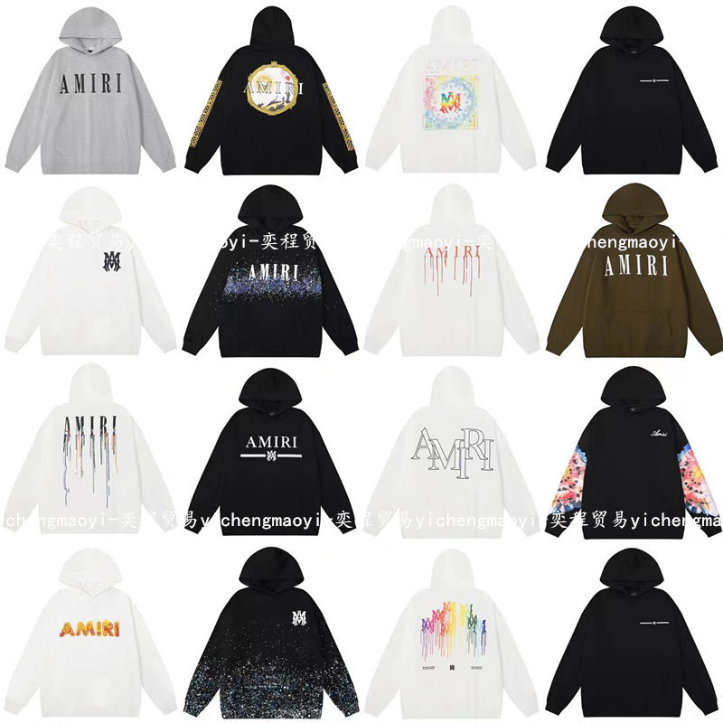 New 2024 Autumn and Winter Authentic Amiri Letter Logo Hooded Sweatshirt Casual Pants Men's Top Cross-Border New 2024 Autumn and Winter Authentic Amiri Letter Logo Hooded Sweatshirt Casual Pants Men's Top Cross-Border