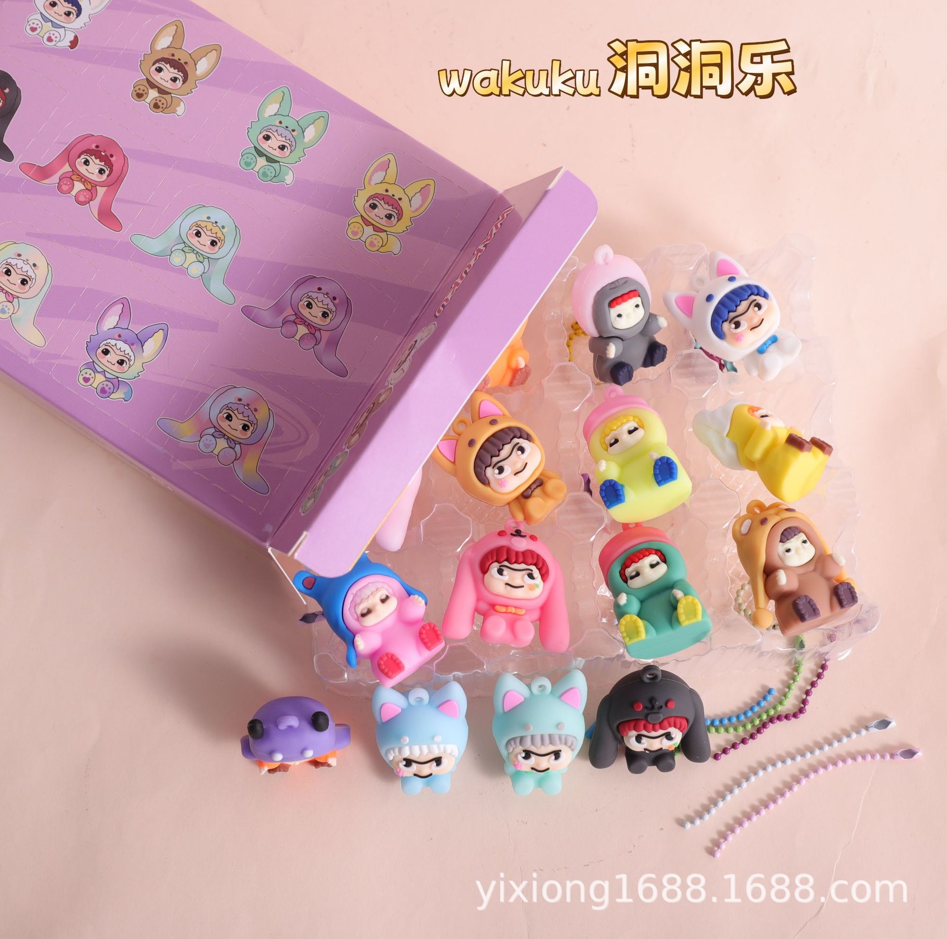 Nuevos productos transfronterizos Wako-ku muñecas de moda serie de muñecas accesorios de tendencia personales llaveros adornos caja ciega al por mayor