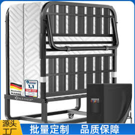 亚马逊折叠床单人床金属框架加厚记忆棉床垫便携式成人民宿备用床