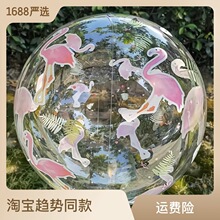 网红印花透明波波球工厂直销支持免费打样印刷球波波球20寸24寸