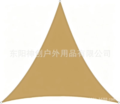 Avtomobil yan çətirləri – canopy, balcony camping sunshade - sand-yellow-equilateral-triangle-2x2x-2m