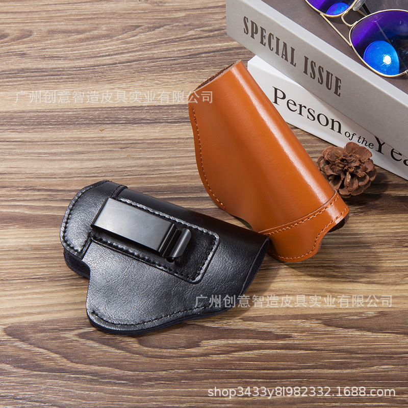 국경 간 야외 장비 새로운 GLOCK COWHIDE G17G19 홀스터 스텔스 전술 홀스터 EDC 홀스터