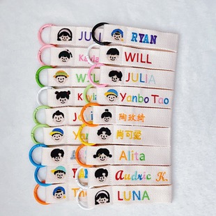 Ins South Korea Order Embroidered Famous Brand Kindergarten Schoolbag Children's Backpack Pendant Keychain Luggage Tag