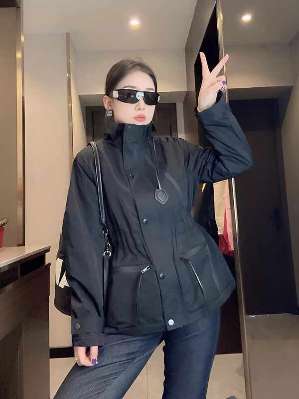 2025春秋款新款大码时尚百搭潮流冲锋衣女工装风高级设计夹克|undefined