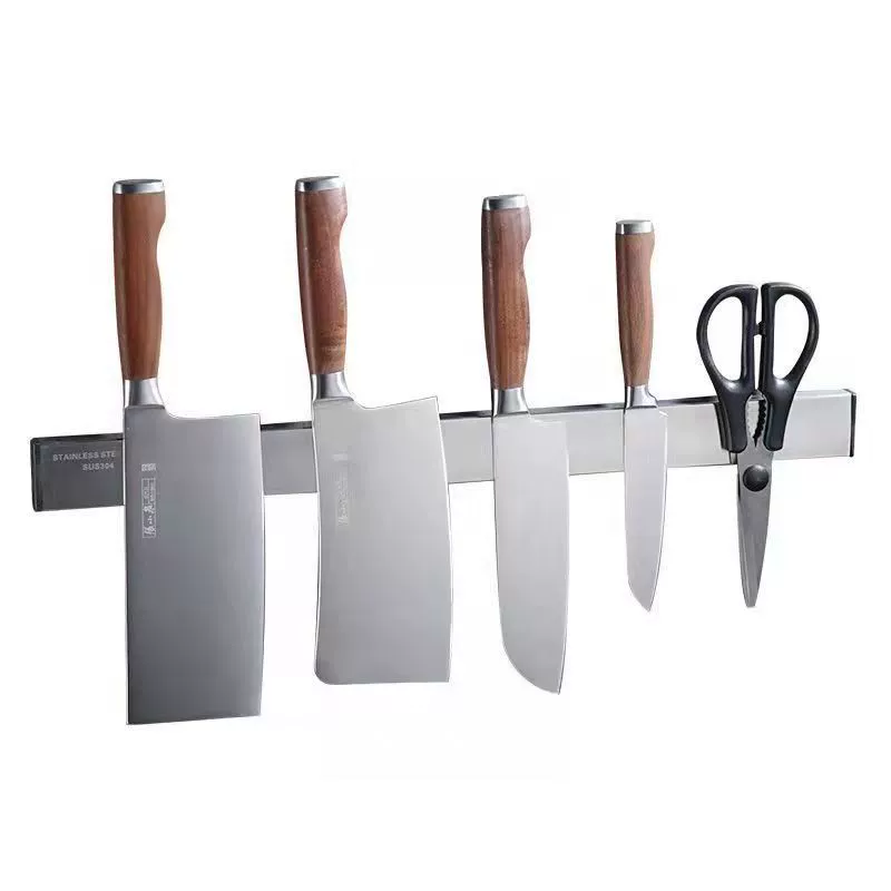 Magnetic knife rack, 304 stainless steel brushed, strong magnet, 30/40/50 cm options