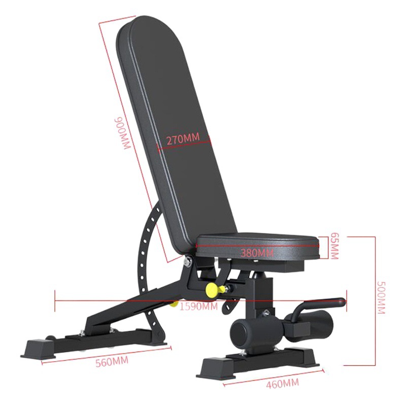 Banco de mancuernas comercial ajustable banco de pájaros voladores Silla de fitness tablero supino multifuncional abdominales Banco Profesional