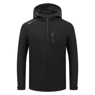 Outdoor Shark Skin Soft Shell Jacket Women's Charge Jacket Men's Autumn and Winter fleece-lined Thickened Waterproof Tactical Mountaineering Jacket