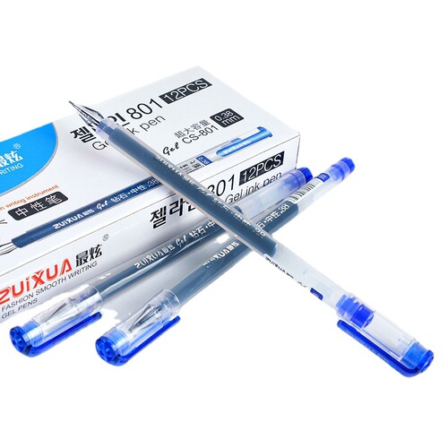 Creative needle pen signing pen for students, wholesale neutral pen, 12 pcs/box, large capacity