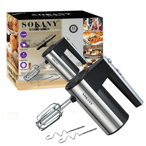 Foreign trade cross-border export household electric egg beater hand blender stainless steel multi-function cake machine