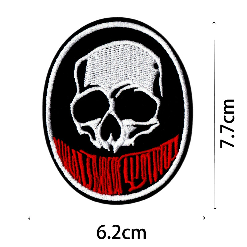 New European and American punk style skull cat mountain cloth patch shoe and hat decoration badge clothing accessories embroidered patch