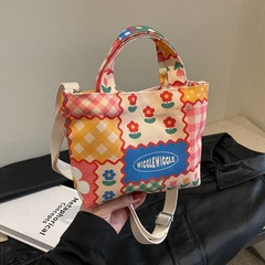 Gentle Woman泰國小眾字母帆布斜挎包休閒托特女包女時尚單肩包包