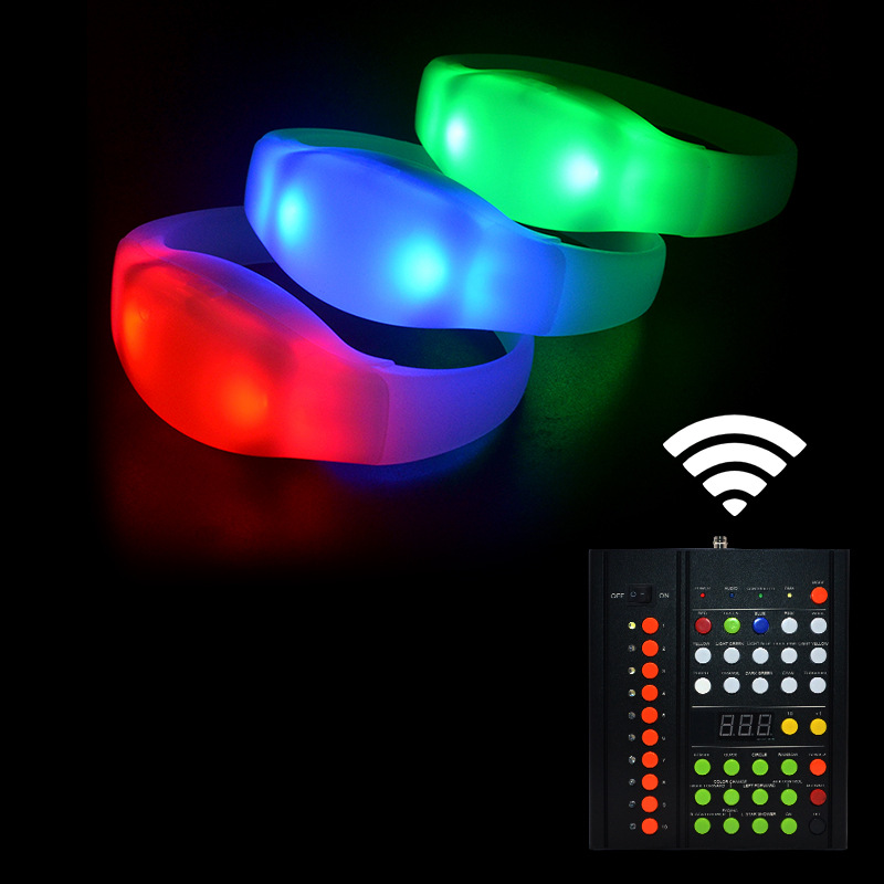 Pulseras LED personalizadas con control por puntos para festivales de música y conciertos, pulseras de animación con control remoto DMX, personalizadas con tu propio diseño.