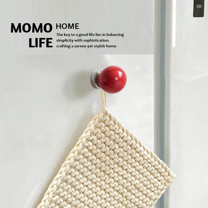 Dopamine Colorful Ball Magnetic Hook Multifunctional Key Holder Decorative Strong Magnet Pegboard Magnetic Sticker